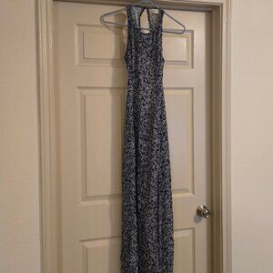 Abercrombie & Fitch Navy Blue and White Flower Dress